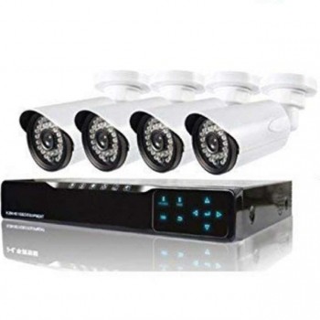 4 كاميرات مراقبة خارجية مع DVR